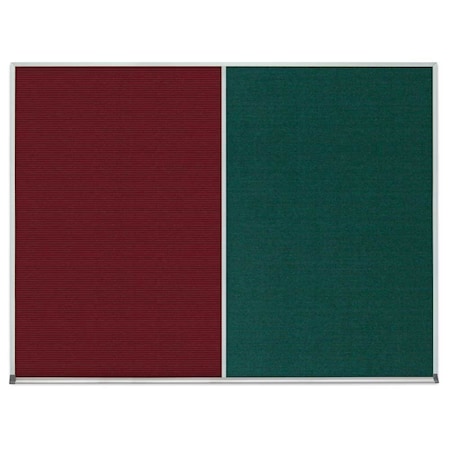 United Visual Products Triple Door Radius Corkboard, 72"X48", S, UV80055-SATIN-FORBO UV80055-SATIN-FORBO